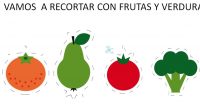   DESCARGA EL CUADERNO EN PDF Aprendemos a recortar con frutas y verduras