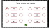 Escribe la decena más próxima. 1.- Aproximación a la decena Aproximar un número a la decena es buscar un número múltiplo de 10 (su última cifra es un cero) que más […]
