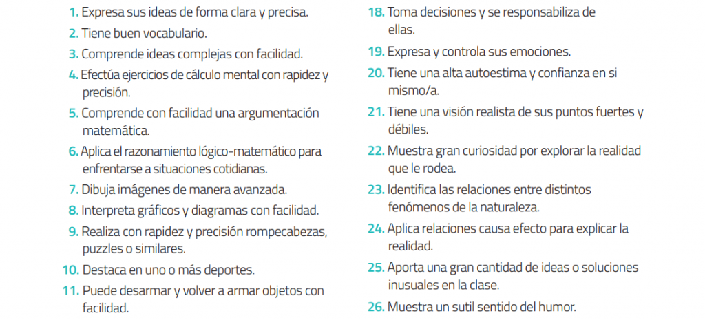 Esta herramienta, diseñada a modo de escala y basada en las diferentes perspectivas del concepto de altas capacidades, intenta abarcar diversos hechos, circunstancias, situaciones significativas o destrezas con que las […]