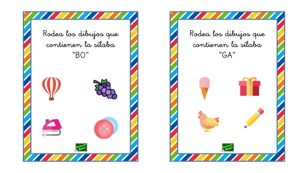 Actividades como la que os traemos a continuación, ayudan a los alumnos a identificar las sílabas; se trata de una serie de tarjetas manipulativas ideales para trabajar la conciencia silábica.