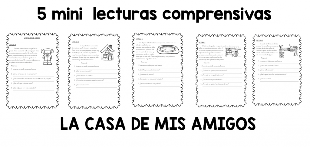 BONITAS MINILECTURAS CON 5 PREGUNTAS DE COMPRENSIVAS.