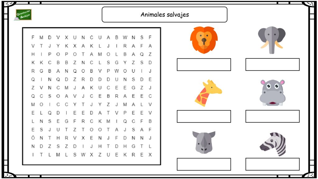 bonitas sopas de letras de animales en imagenes que hemos preparado para todos nuestros seguidores.