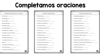 Hoy vamos a compartir con todos vosotros esta actividad en la cual nuestro alumno deben completar una serie de oraciones.
