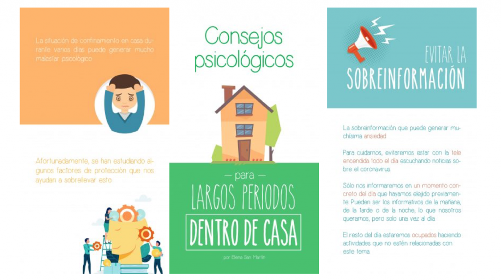 La situación de confinamiento en casa durante varios días puede generar mucho malestar psicológico. Afortunadamente, se han estudiando algunos factores de protección que nos ayudan a sobrellevar esto. Evitar la sobreinformación La sobreinformación puede generar […]