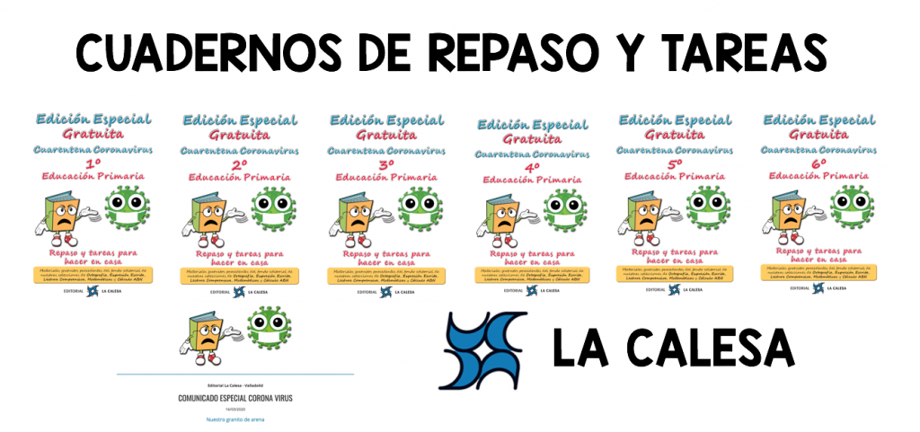 La editoral la calesa ha liberado una serie de cuadernillos para todos los curso de primaria. Hemos hecho un compendio de páginas, contenidos y ejercicios especialmente interesantes de nuestras colecciones […]