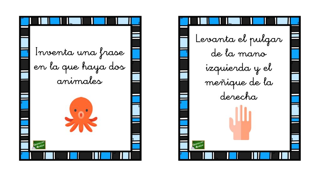 TARJETITAS PARA TRABAJAR INSTRUCCIONES ESCRITAS Os dejamos estas sencillas tarjetas con las que podemos trabajar la asimilación de instrucciones escritas y la comprensión lectora.