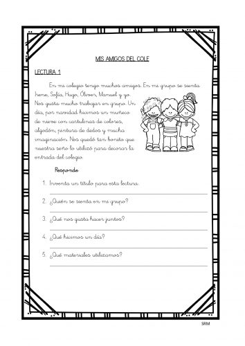 5 Mini cuentos para infantil mis amigos del colegio