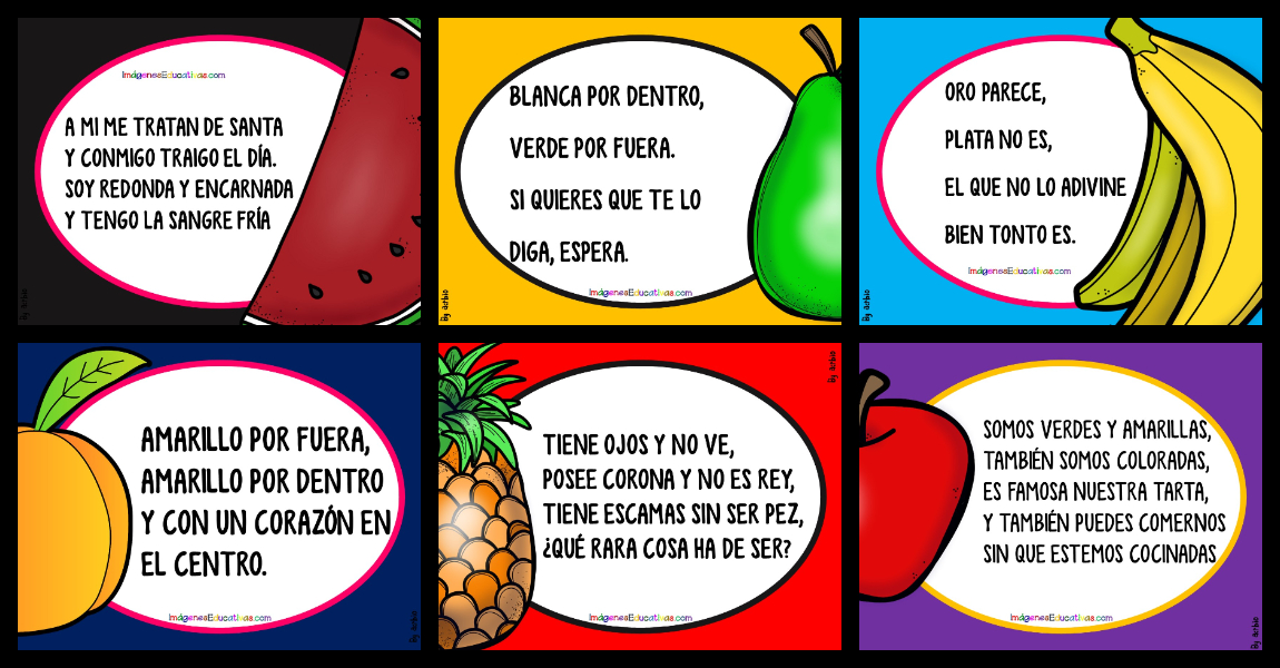 Preciosas adivianzas de frutas las adivifrutas -Orientacion Andujar