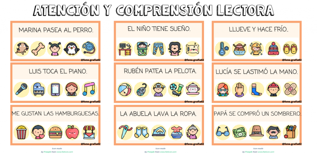Quiero compartir con ustedes este material para trabajar comprensión y discriminación visual. Deben marcar las imágenes que pueden estar relacionadas con la frase de arriba.