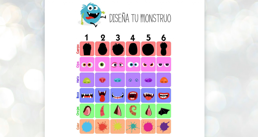 Cómo se juega? Es muy fácil: tira el dado para que el azar decida cómo será el cuerpo, los ojos, la nariz, la boca, las orejas y el color de […]