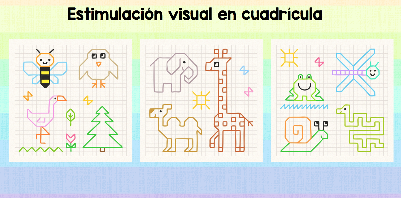 ESTIMULACIÓN VISUAL Repetimos el Dibujo en cuadrícula -Orientacion Andujar