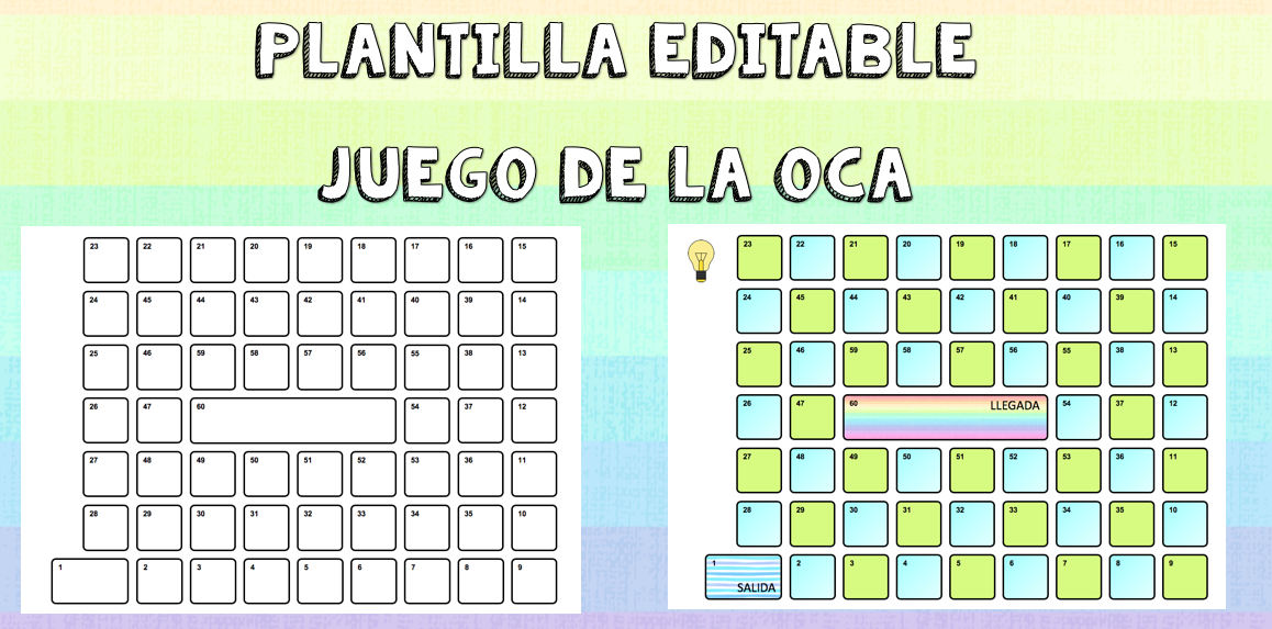 Juego De La Oca 60 Cuadriculas Editable En Power Point