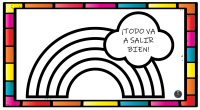 Dibujos para colorear arcoiris «Todo va a salir bien»    Descargar en formato PDF dibujos-colorear-arcoiris Plantillas dibujos de arcoíris  en balcones #yomequedoencasa