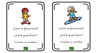 La siguiente actividad está pensada para trabajar la expresión oral y la imaginación a través de las descripciones de los niños que aparece en cada tarjeta.