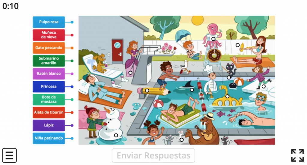 OS dejamos este divertido juego para trabajar la atención en el nuestros estudiantes deben buscar en la imagen que le proponemos diferentes objetos locos.    