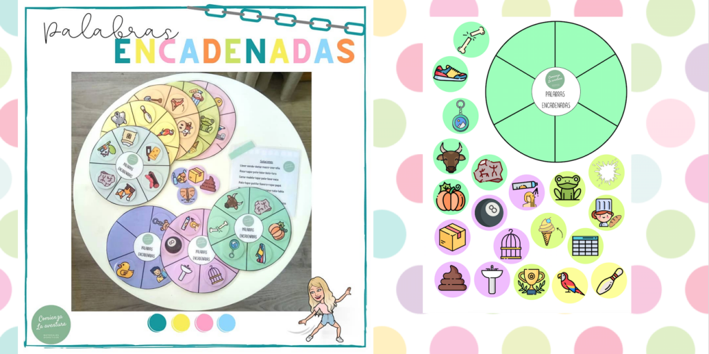 Aquí podéis DESCARGAR el material “Palabras encadenadas” en formato circular. Con este material se trabaja la conciencia fonológica en alumnos/as de Educación Infantil o Primaria de manera lúdica. Cada círculo […]
