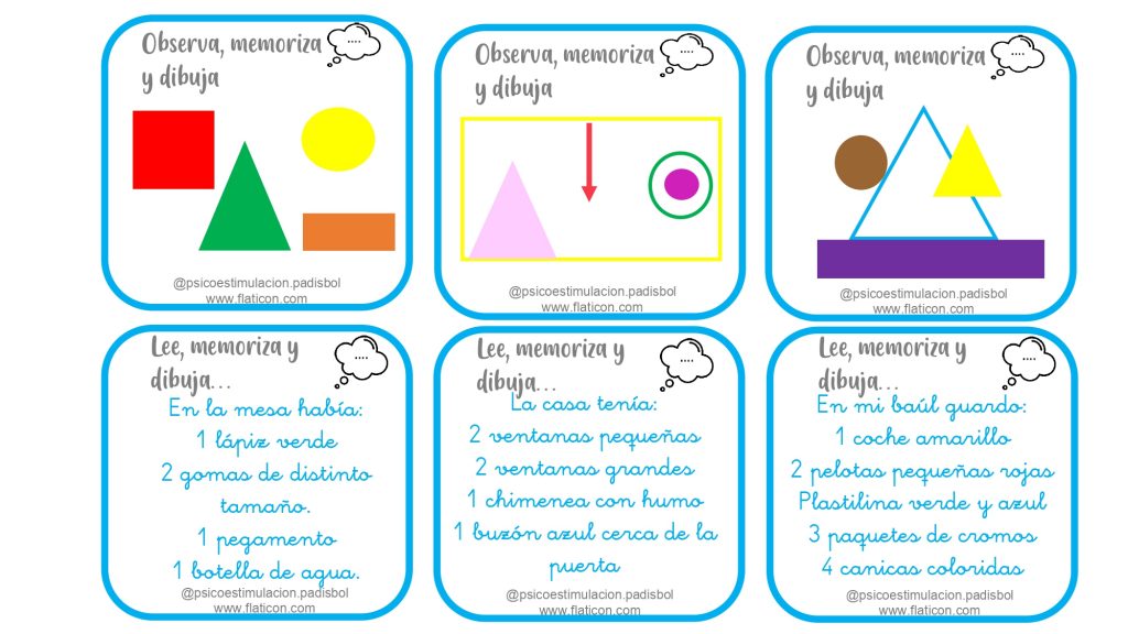 Estas tarjetas nos permiten trabajar la MEMORIA. Por un lado, encontramos tres tarjetas destinadas a estimular la MEMORIA VISUAL, en las que el/la alumno/a deberá observar el dibujo que se […]
