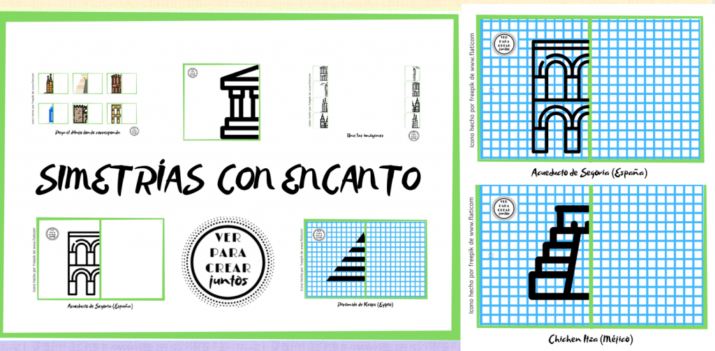 Simetrias con encanto trabajamos la lateralidad En esta ocasión  comparto con vosotros material para trabajar simetrías  y lugares arquitectónicos con encanto ¿Viajamos?