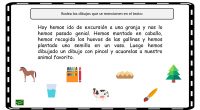 Os comparto una serie de fichas en las que trabajaremos la comprensión lectora; el objetivo es leer el texto y posteriormente rodear solo los dibujos que se mencionan en dicho […]