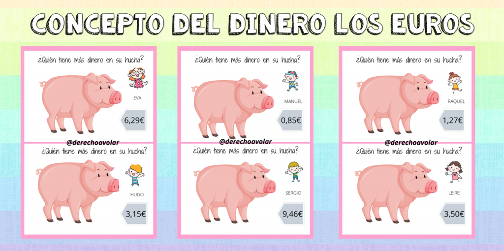 Trabajamos el concepto del dinero Hoy os traigo una actividad para trabajar el concepto del dinero, y es que… el dinero que no gastamos lo tenemos que guardar en algún sitio ¿no?