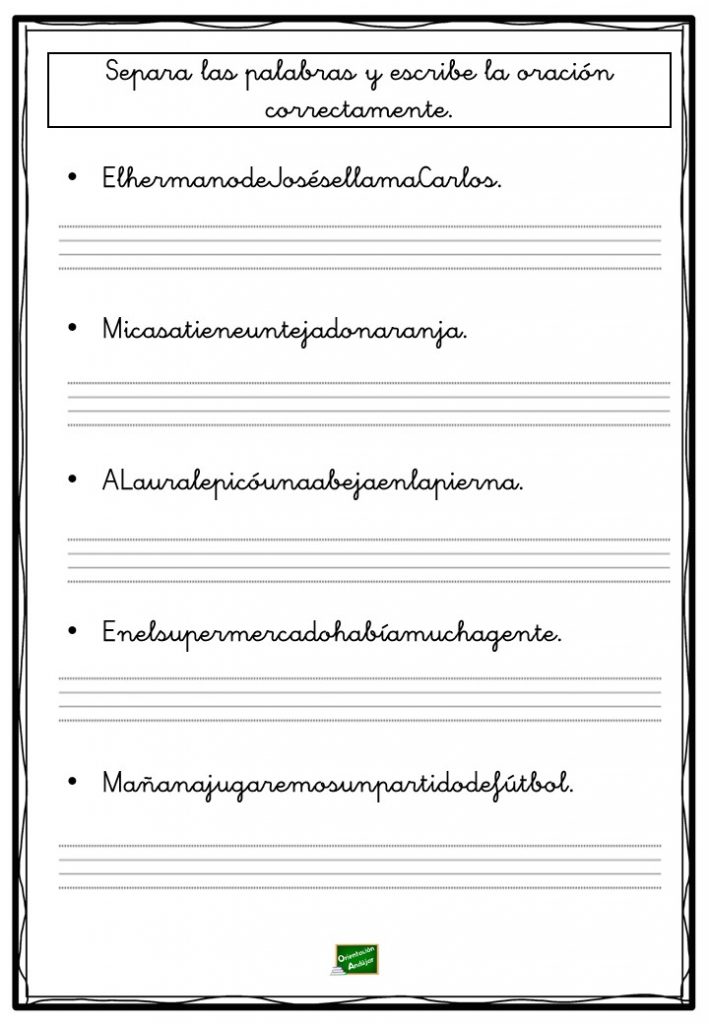 Este tipo de ejercicios en el que hay que separar las palabras correctamente para formar una frase con sentido son especialmente útiles para trabajar con alumnos con dislexia. En esta […]