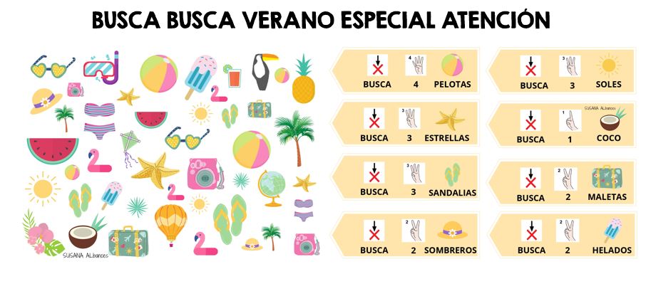 Actividad de atención para trabajar vocabulario del verano. Le enseñamos a los niños la lámina y tendrán que buscar bien lo que vosotros le digáis o las tiras que están […]