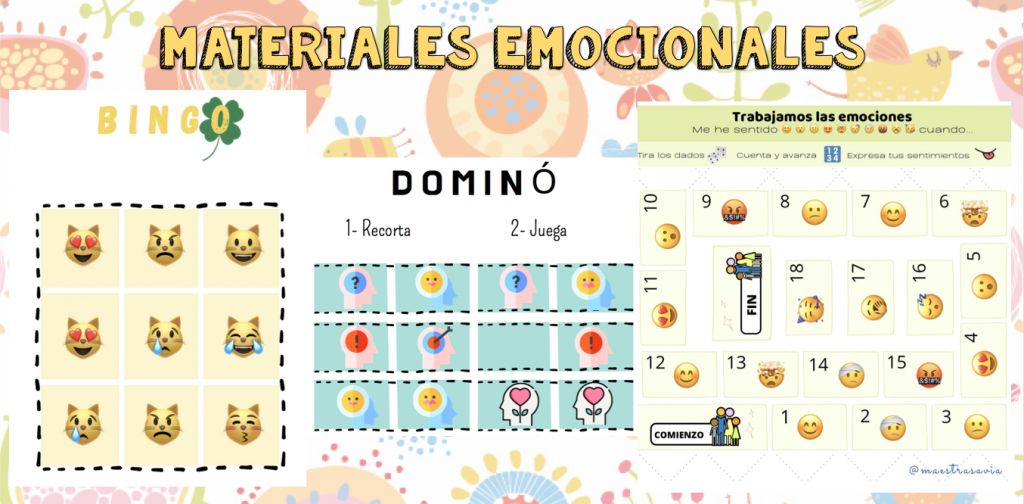 Os traemos un recopilatorio de diferentes materiales emocionales. – Dominó emociones: Hay que colocar todas las fichas boca abajo y mezclar bien las fichas. Cada jugador coge una hasta que […]