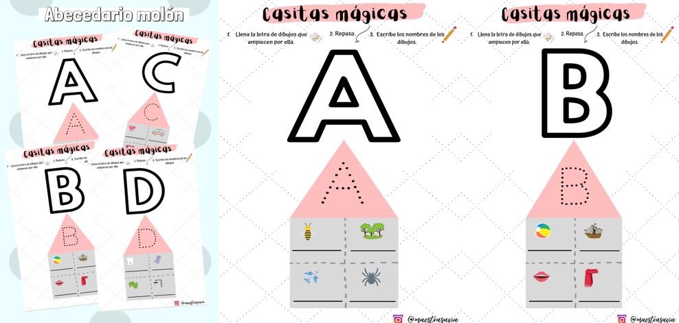 Actividad compuesta por 27 fichas para trabajar principalmente vocabulario a la par que sirve para trabajar el abecedario. Además, permite mejorar habilidades como la motricidad, velocidad de pensamiento, asociación palabra-imagen….