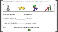 Completamos frases con pistas visuales