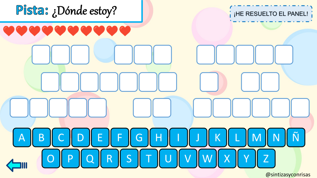 Panel secreto interactivo VAMOS A JUGAR DESCARGA EL PANEL PARA POWER POINT PANEL INTERACTIVO NOS DIVERTIMOS AUTORÍA: @sintizasyconrisas https://www.instagram.com/sintizasyconrisas/?hl=es