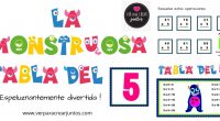 DESCARGA LAS TABLAS EN PDF tablas de multiplicar monstruosas VOL-1 AUTORÍA: Vanessa Cuesta Nares  https://verparacrearjuntos.blogspot.com/