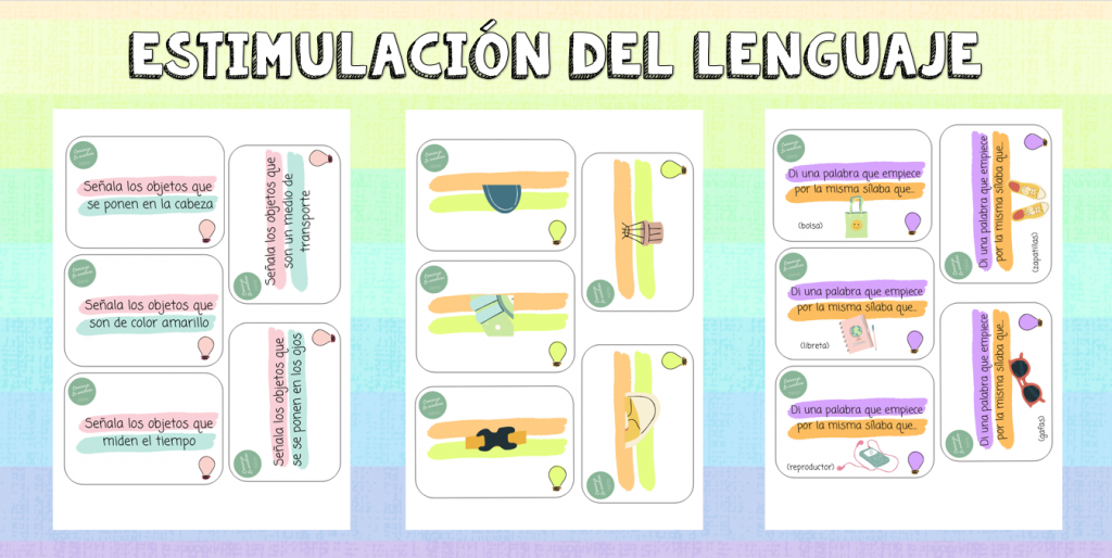 Este conjunto de cartas estimulan el lenguaje en niños/as a partir de los 4-5 años. aunque algunas tarjetas son más complejas e incluso se puede añadir dificultad según la modalidad […]