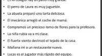 En la siguiente actividad de conciencia semántica, hay que subrayar las palabras del color que se indica en las instrucciones en función de si son sustantivos, verbos o adjetivos calificativos.