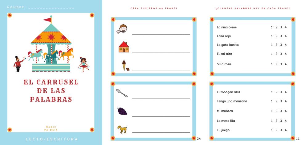 Hoy nos vamos de feria!! Sí, sí. Durante esta semana he estado creando un súper cuadernillo para trabajar la lecto-escritura durante las vacaciones.