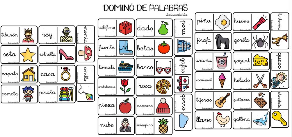 Dominó de las palabras -Orientacion Andujar Dominó de las palabras -Orientacion Andujar