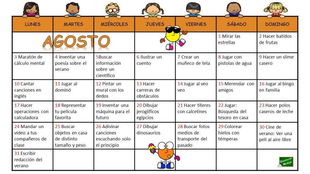 Os hemos creado y diseñado un nuevo calendario de Inteligencias Múltiples para este caluroso mes de agosto, con divertidas actividades adaptadas a la situación en la que nos encontramos. Una […]