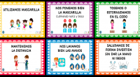 Carteles para poner en las aulas o pasillos del centro con medidas preventivas del Coronavirus.