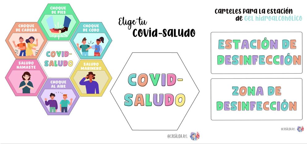 Inicio de curso pack de cartelería #covid Hoy os traigo un recurso que nos ayudará a adaptar las aulas a este año académico tan peculiar: pack anti-covid.   Pack Covid AUTORÍA:  @crisalida.ayl https://crisalida-ayl.blogspot.com/ https://www.instagram.com/crisalida.ayl/?hl=es