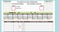 Os dejo este sencillo planificador semanal para poder ir haciendo vuestra programación de aula, esta realizado en diferentes organizaciones horarias y os lo dejo en formato editable para hacer el […]