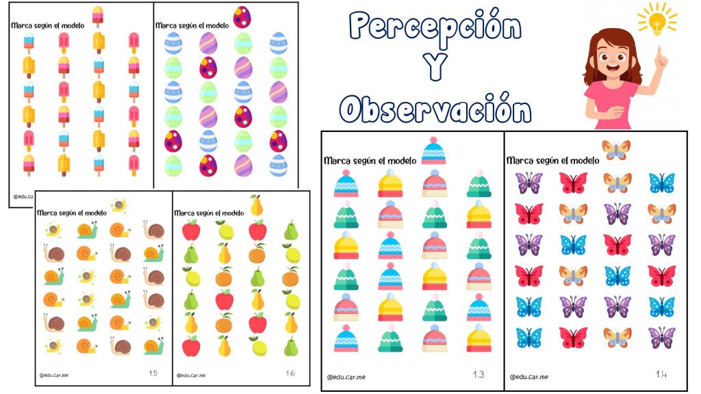Hola! Os traigo un nuevo material para trabajar la PERCEPCIÓN. Para trabajar la percepción y la observación tenéis este recurso con 24 modelos diferentes. Tenéis cuatro niveles de dificultad: el 1 […]