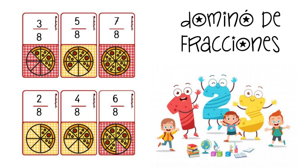 Dominó de fracciones (versión corta): incluye 12 fichas de dominó (sextos y octavos de pizza) más su contraportada. Espero que a vuestros alumnos o hijos no les entre hambre cuando […]
