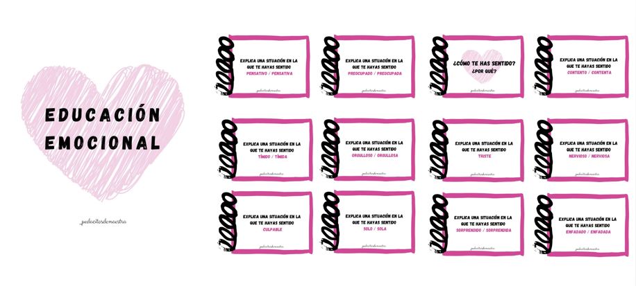 Emociones  ¿Cómo te has sentido? Este material contiene 20 tarjetas para tratar la educación emocional. Concretamente, consiste en trabajar el aprendizaje de la identificación, gestión, expresión y exteriorización de las emociones.