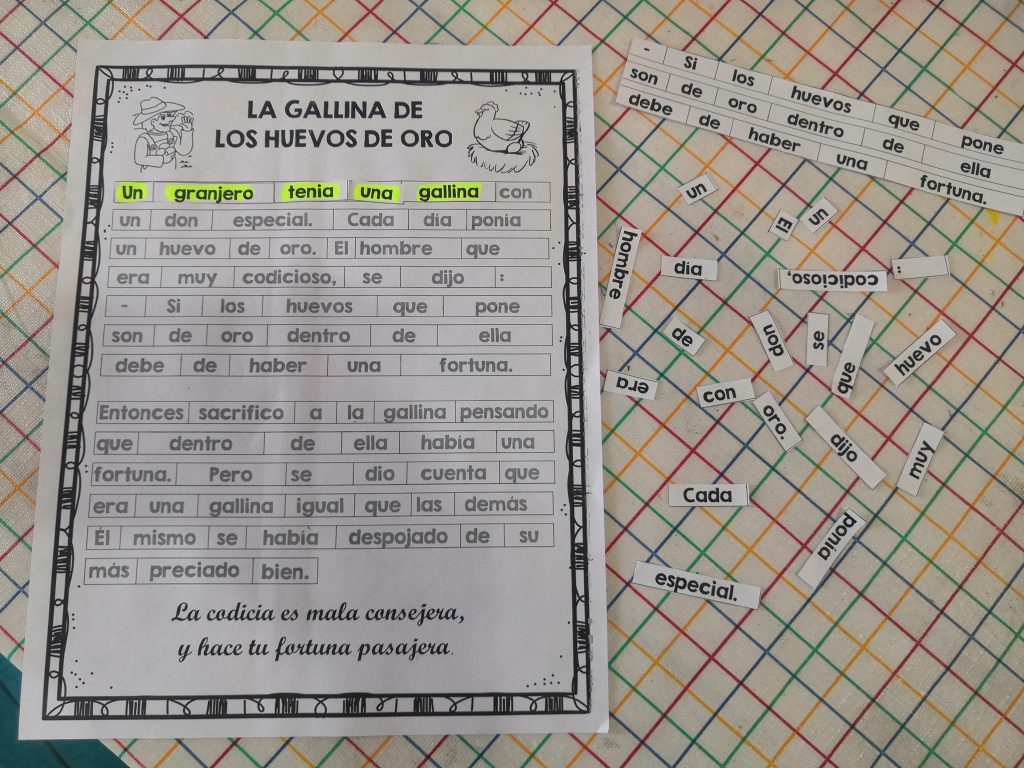 Estrategia para trabajar la lectura y la visoespacialidad. Paso – Leer y recortar los palabras. Paso – Revolver las palabras recortadas. Paso – Encontrar y pegar en orden las palabras […]
