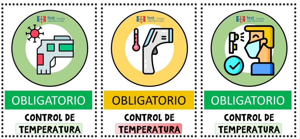 CARTELES OBLIGATORIO CONTROL DE TEMPERATURA