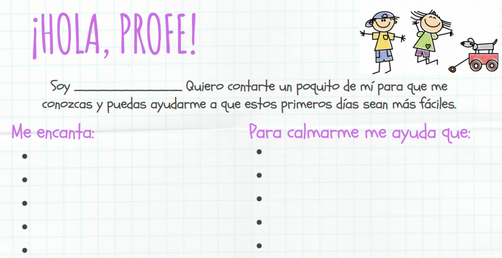 Os dejo esta carta para que los y las maestras de vuestros peques puedan conocer más a los niños y niñas y así poder facilitarles la adaptación a la escuela: […]
