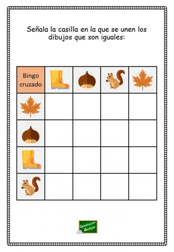 Bingo otoño - La Casita Educativa