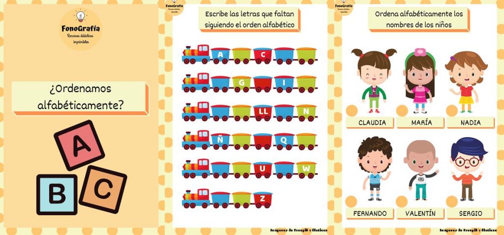 Hoy comparto con ustedes este material para trabajar el orden alfabético. Creado por Dani de @fono.grafia02 Seguir