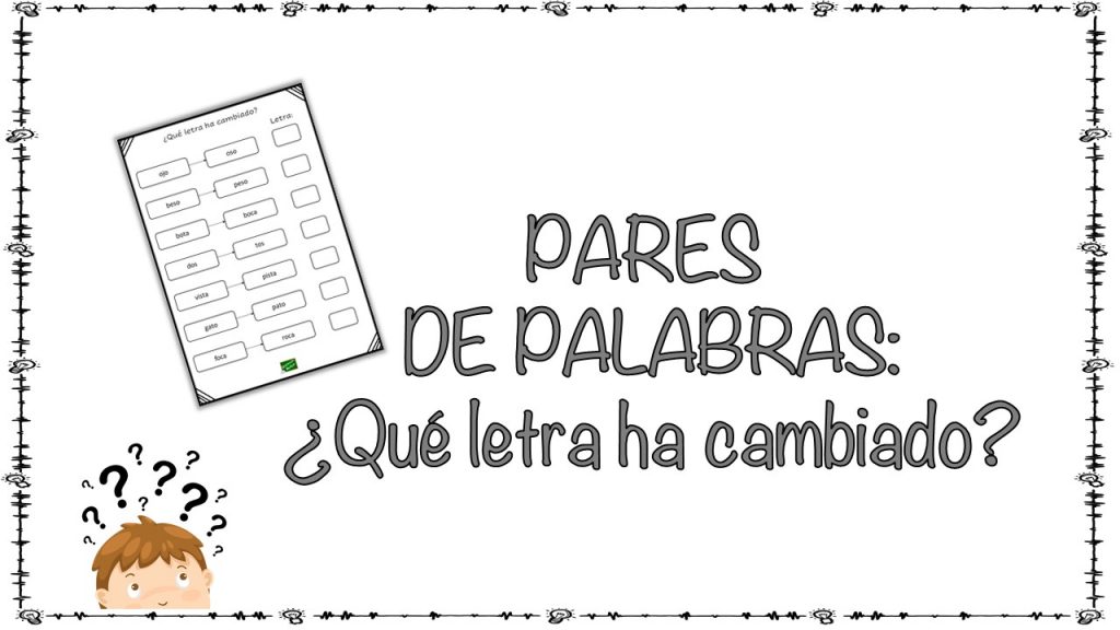A continuación, os comparto un sencillo ejercicio para ejercitar la conciencia fonológica y la lectoescritura. En él, aparecen pares de palabras, en las que solo ha cambiado una letra entre […]