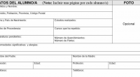 DESCARGA LA FICHA DE REGISTRO EN PDF Registro Ficha del alumno editable Registro Ficha del alumno editable