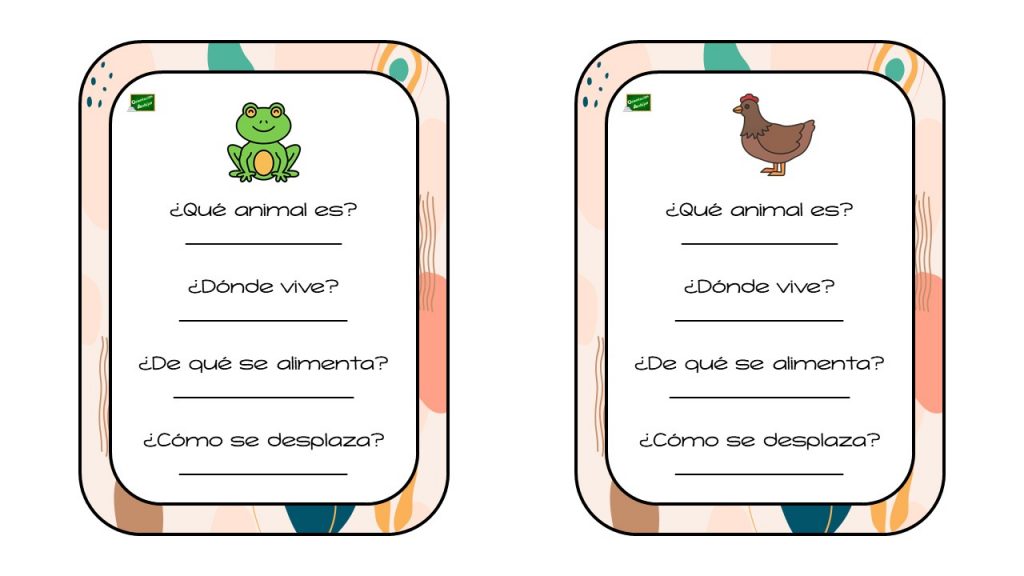 Tarjetas: «Conocemos más a los animales» Colección de tarjetas para aprender más sobre diferentes animales. Una forma amena de acercar a nuestros alumnos a conocimiento que les puede resultar complejos.